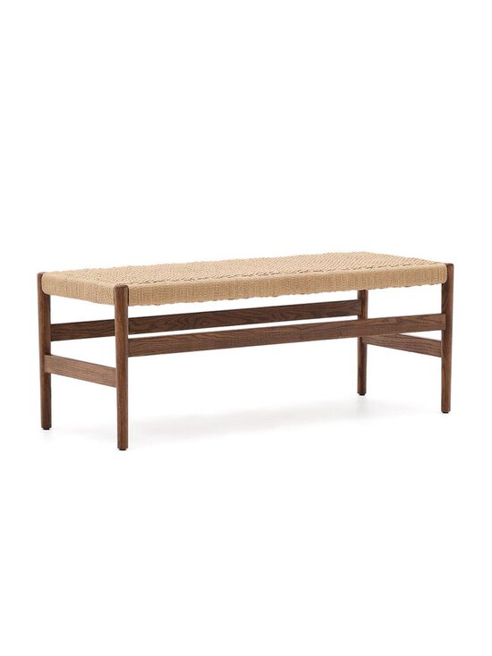 Kave Home - Zaide-penkki pähkinä/paperinaru L 120 cm - BROWN | Stockmann - photo 1