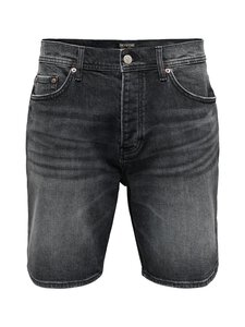 Only & Sons - Lühikesed teksapüksid OnsEdge Perf Dot - WASHED BLACK | Stockmann