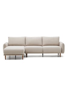 Kave Home - Carlota-divaanisohva beige/pyökki L 262 cm - BEIGE | Stockmann