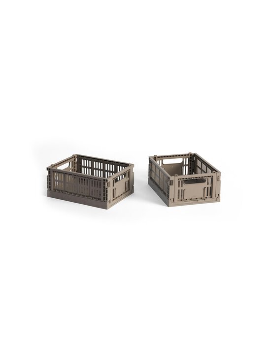 HAY - Colour Crate Mini uzglabāšanas kastes 2 gab. - WARM GREY - photo 1 HAY - Colour Crate Mini uzglabāšanas kastes 2 gab. - WARM GREY | Stockmann - photo 1