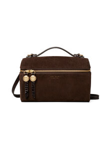 Tory Burch - Kott Romy Suede Slim Top - 200 DARK COCOA | Stockmann