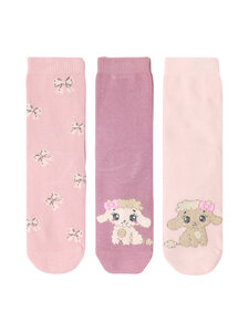 Lindex - Anti Slip neslīdošās zeķes 3-pāri - 7955 PINK | Stockmann