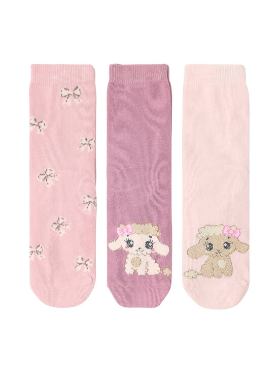 Lindex - Anti Slip neslīdošās zeķes 3-pāri - 7955 PINK | Stockmann - photo 1