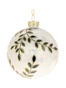 Weiste - Ball With Leaves -joulukuusenkoriste - WHITE ICE Weiste - Ball With Leaves -joulukuusenkoriste - WHITE ICE | Stockmann