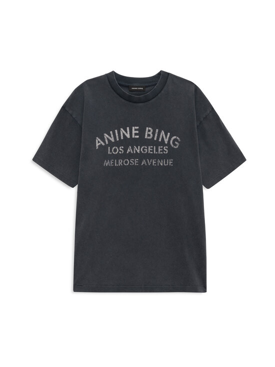 Anine Bing - Cade Melrose Stencil T-krekls - WBL1 WASHED BLACK | Stockmann - photo 1
