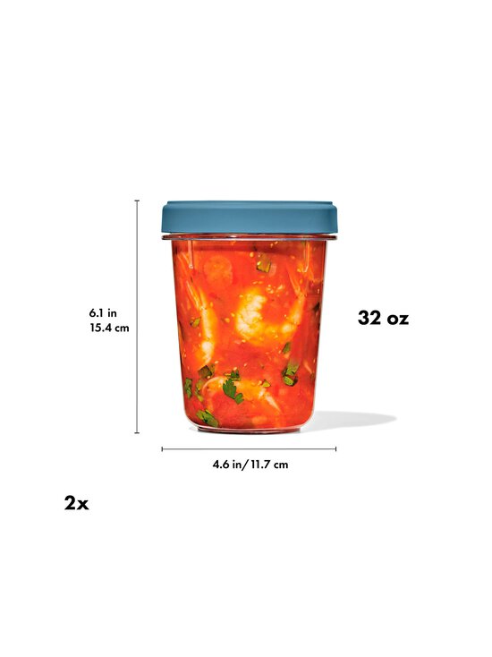 OXO - Twist & Stack -säilytysrasia 946 ml, 2 kpl - CLEAR, BLUE | Stockmann - photo 4