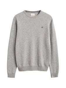 GANT - Superfine Lambswool C-neck -neule - 93 GREY MELANGE | Stockmann