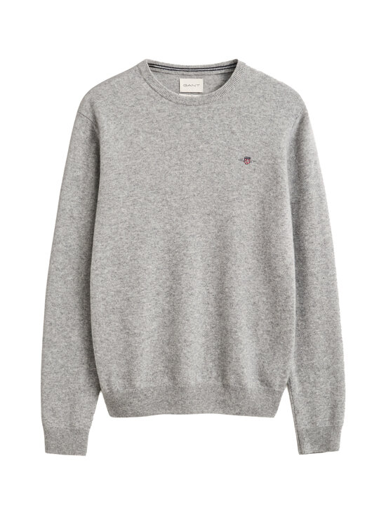 GANT - Superfine Lambswool C-neck -neule - 93 GREY MELANGE | Stockmann - photo 1