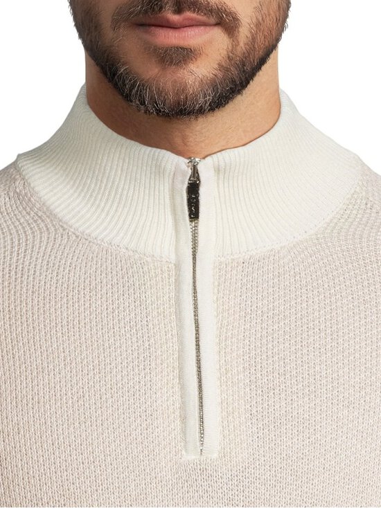 SAND Copenhagen - Ibro R Half Zip -neule - 020 CHAMPAGNE BEIGE | Stockmann - photo 4