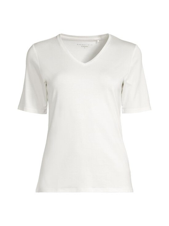 ESSENTIALS by Stockmann - Joanna V-neck t-paita - OFFWHITE | Stockmann - photo 1
