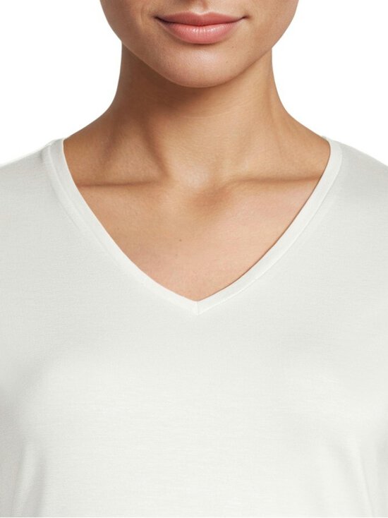 ESSENTIALS by Stockmann - Joanna V-neck t-paita - OFFWHITE | Stockmann - photo 4