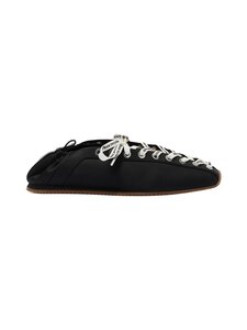 Ganni - Lace Up Sporty -ballerinat - 099 BLACK | Stockmann
