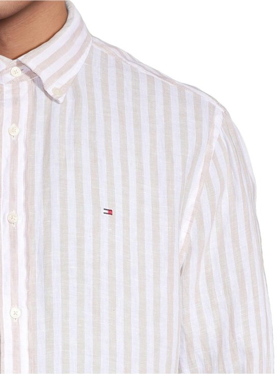 Tommy Hilfiger - Linen Essential Stripe RF lina krekls - 0AA SANDALWOOD / OPTIC WHITE - photo 4 Tommy Hilfiger - Linen Essential Stripe RF lina krekls - 0AA SANDALWOOD / OPTIC WHITE | Stockmann - photo 4