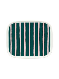 Marimekko - Piccolo-lautanen 12 x 15 cm - WHITE, PINK, DK.GREEN | Stockmann