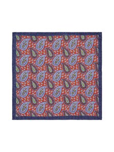 Stockholm Kravatt - Medalion & Paisley -silkkitaskuliina - 3 ORANGE/BLUE/GREEN | Stockmann