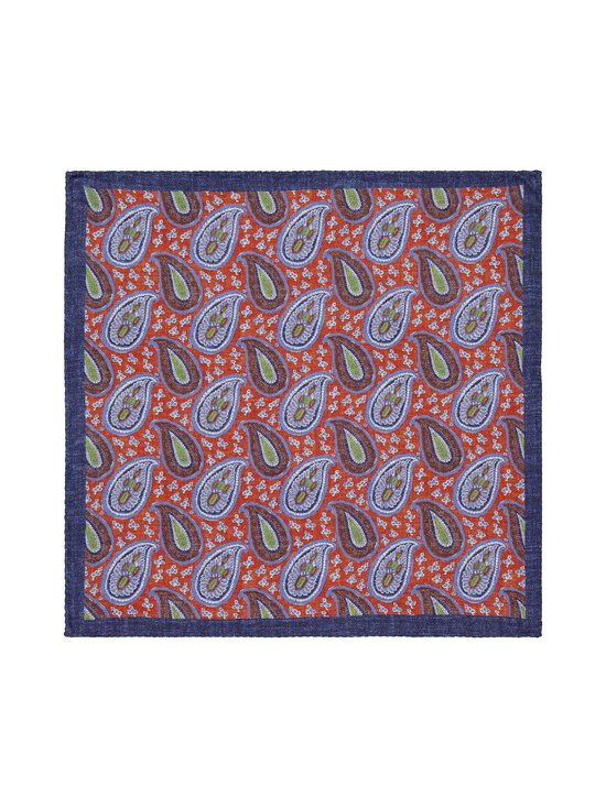 Stockholm Kravatt - Medalion & Paisley -silkkitaskuliina - 3 ORANGE/BLUE/GREEN | Stockmann - photo 1