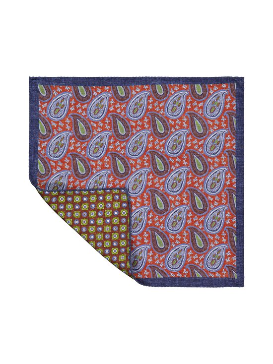 Stockholm Kravatt - Medalion & Paisley -silkkitaskuliina - 3 ORANGE/BLUE/GREEN | Stockmann - photo 2