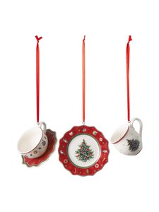 Villeroy & Boch - Toy's Delight Decoration Ornament -joulukoriste 3 kpl - RED | Stockmann