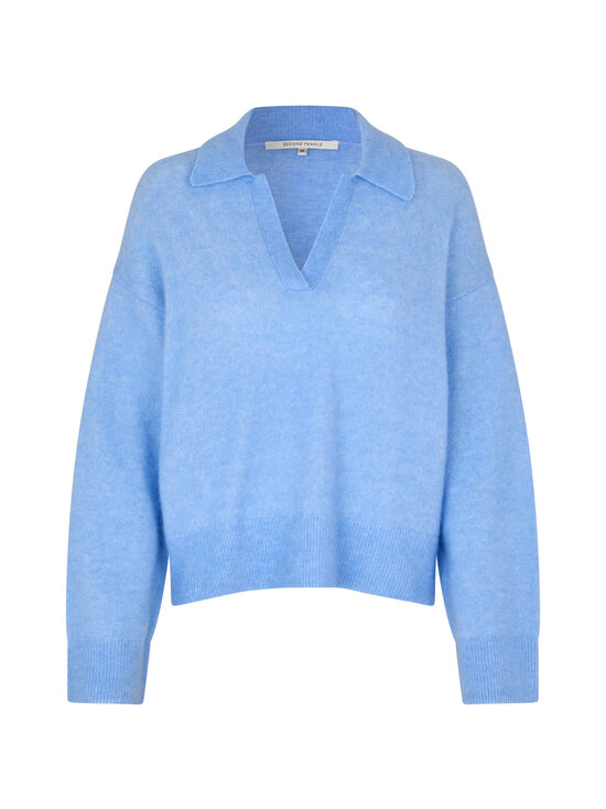 SECOND FEMALE - Bruuk Collar mohēras maisījuma džemperis - 5124 FROZEN FJORD | Stockmann - photo 1