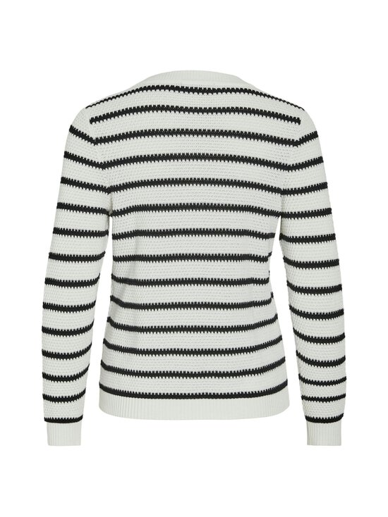 Vila - Vidalo-puuvillaneule - WHITE ALYSSUM STRIPES:BLACK | Stockmann - photo 2