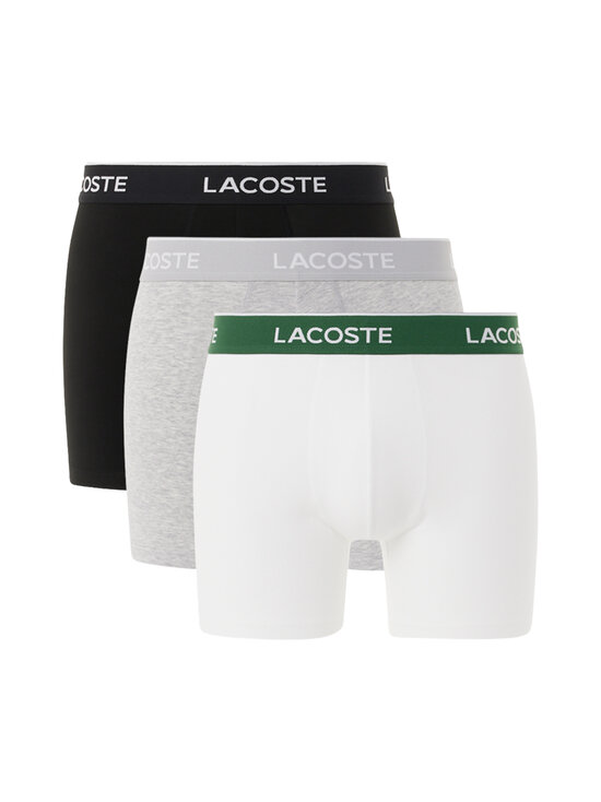 Lacoste - Boxer Brief -alushousut 3-pack - NUA BLACK/WHITE-SILVER CHINE | Stockmann - photo 1