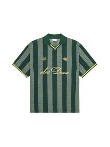 Les Deux - Stripe Jacquard Football -pikeepaita - 546 PINE GREEN | Stockmann