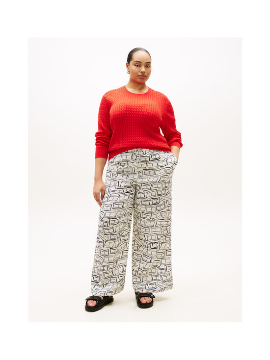 Tommy Hilfiger Curve - Palmikmustriga kudum Cotton Fine C-Neck - SNE FIREWORKS | Stockmann - photo 2