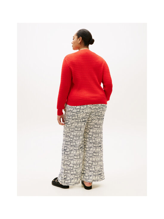 Tommy Hilfiger Curve - Palmikmustriga kudum Cotton Fine C-Neck - SNE FIREWORKS | Stockmann - photo 3