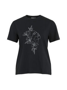 Vila - Vinora t-krekls - BLACK BEAUTY DETAIL:EMB AVA BRIGHT WHITE | Stockmann