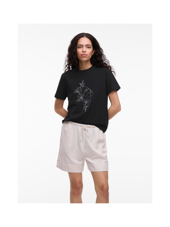 Vila - Vinora t-krekls - BLACK BEAUTY DETAIL:EMB AVA BRIGHT WHITE | Stockmann - photo 7
