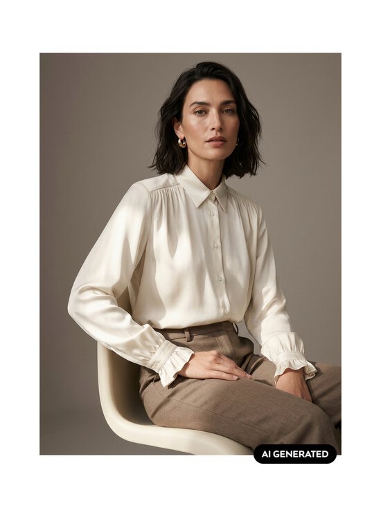 Filippa K - Gathered Detail -paitapusero - IVORY IVORY IVORY | Stockmann - photo 2