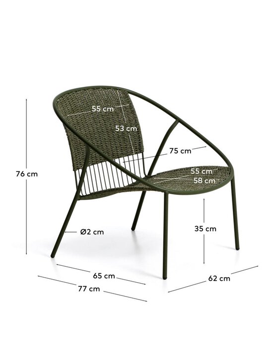 Kave Home - Atrani-nojatuoli vihreä - GREEN | Stockmann - photo 7