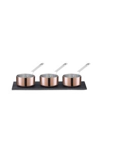 Scanpan - 3 kastikepannua ja alusta - KUPARI Scanpan - 3 kastikepannua ja alusta - KUPARI | Stockmann