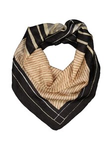 A+more - Hely-silkkihuivi 50 x 50 cm - BLACK/BEIGE | Stockmann
