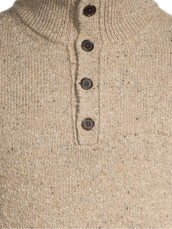 GANT - Kudum Neps Half Buttoned - 295 DK. SAND MELANGE | Stockmann - photo 4