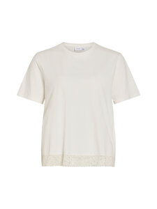 Vila - ViVora Lace Detail t-paita - SNOW WHITE | Stockmann