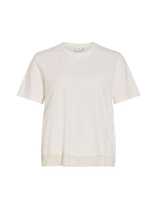 Vila - ViVora Lace Detail t-paita - SNOW WHITE | Stockmann - photo 1
