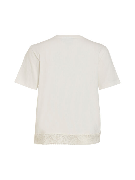 Vila - ViVora Lace Detail t-paita - SNOW WHITE | Stockmann - photo 2