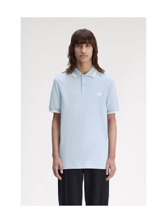 Fred Perry - Twin Tipped Slim -pikeepaita - 51A LIGHT SMOKE / ECRU / ECRU | Stockmann - photo 3