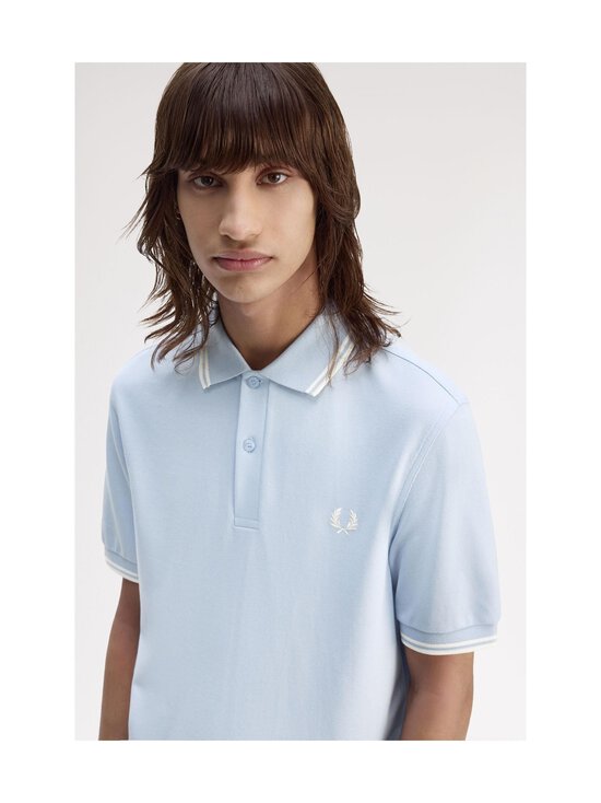 Fred Perry - Twin Tipped Slim -pikeepaita - 51A LIGHT SMOKE / ECRU / ECRU | Stockmann - photo 5