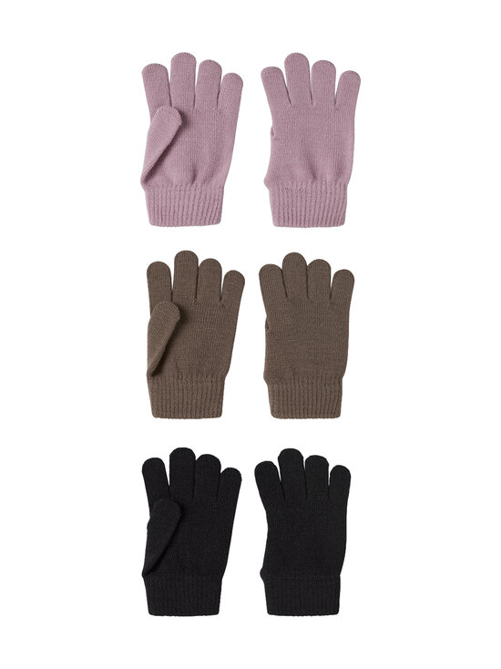 Name It - NknMagic-sormikkaat 3-pack - KEEPSAKE LILAC PACK:3 PACK WITH FOSSIL/BLACK | Stockmann - photo 1