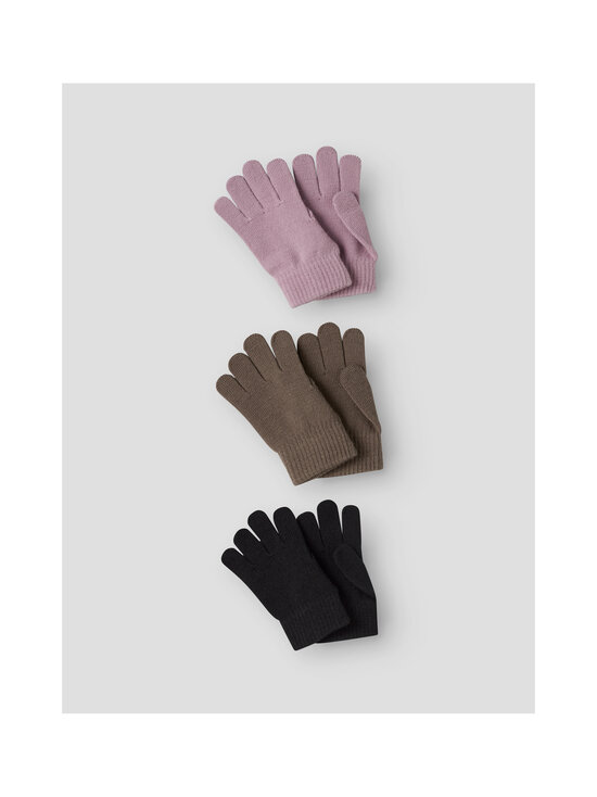 Name It - NknMagic-sormikkaat 3-pack - KEEPSAKE LILAC PACK:3 PACK WITH FOSSIL/BLACK | Stockmann - photo 2