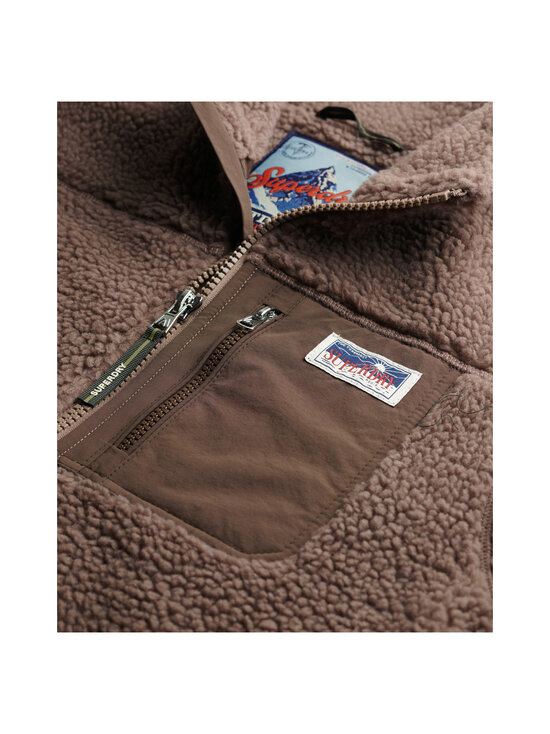Superdry - Heritage Zip -fleecetakki - MZ0 DARK TAUPE | Stockmann - photo 5