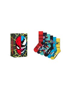 Happy Socks - Marvel Spider-Man -sukat 6-pack - 9000 BLACK Happy Socks - Marvel Spider-Man -sukat 6-pack - 9000 BLACK | Stockmann