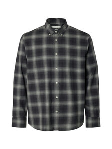 Selected - SlmRegCole Jay Melange krekls ar apkakli - DARK GREY MELANGE CHECKS:GREY | Stockmann