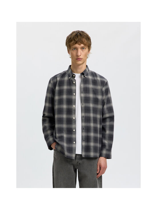 Selected - SlmRegCole Jay Melange krekls ar apkakli - DARK GREY MELANGE CHECKS:GREY | Stockmann - photo 2