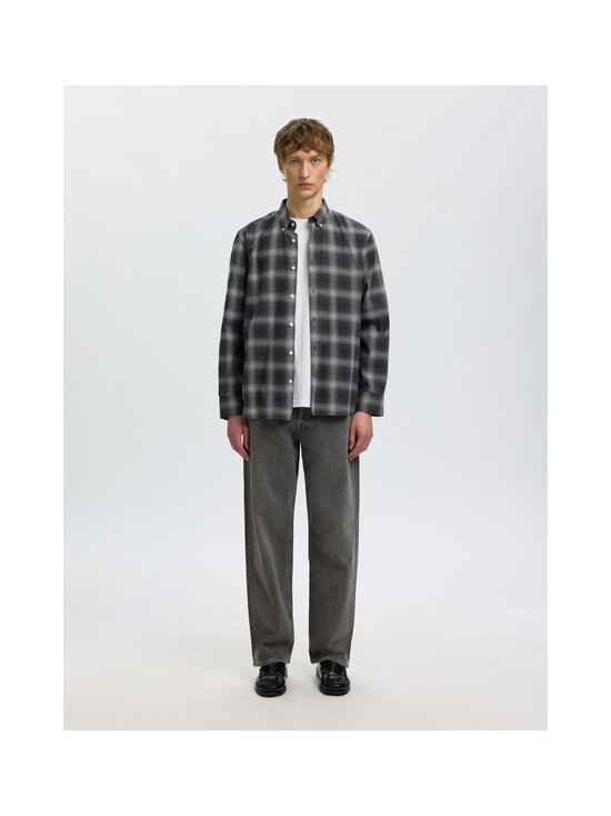 Selected - SlmRegCole Jay Melange krekls ar apkakli - DARK GREY MELANGE CHECKS:GREY | Stockmann - photo 3