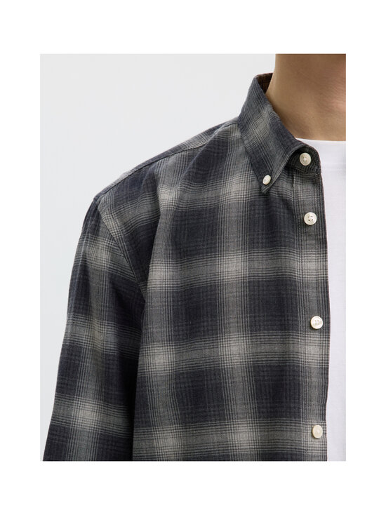 Selected - SlmRegCole Jay Melange krekls ar apkakli - DARK GREY MELANGE CHECKS:GREY | Stockmann - photo 5