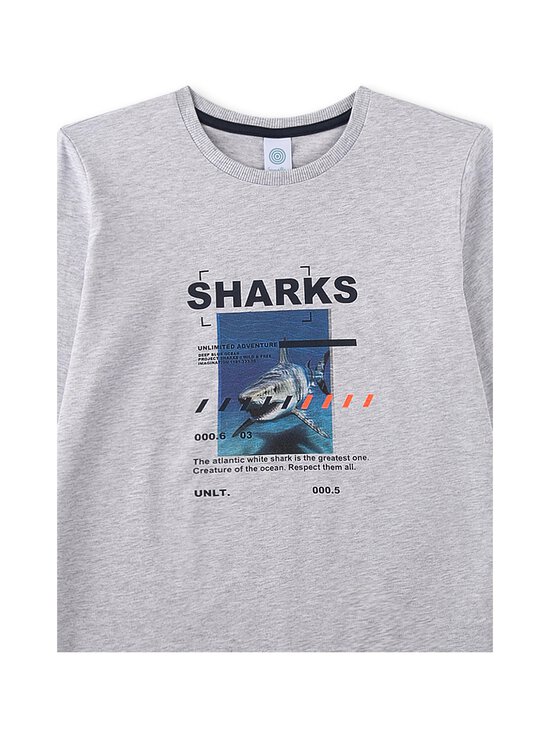 Sanetta - Shark -pyjamapaita ja pyjamahousut - 1646 HELLGRAU MELANGE | Stockmann - photo 3