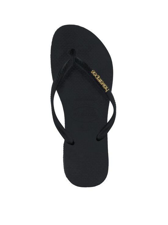 Havaianas - Slim Logo Metallic -varvassandaalit - 1924 BLACK/GOLD | Stockmann - photo 2